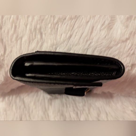 Salvatore Ferragamo Vara Ribbon Flat Long Wallet Black Gold EUC - Picture 12 of 13